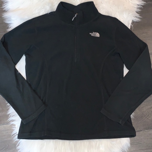 The North Face Other - The North Face Girls Lightweight Fleece 1/2 Zip Mock Pullover Black Size Large